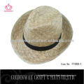 kwai grass mens fedora hats natural straw cheap factory wholesale